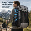 M size black 3D honeycomb backpack ventilation back panel trail comfort