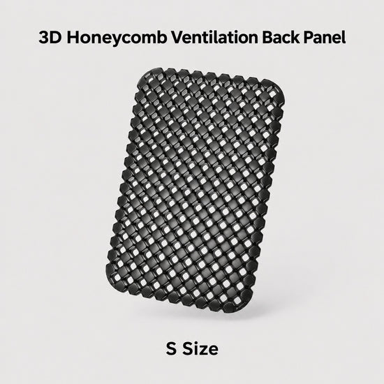 S size black 3D honeycomb backpack ventilation back panel main