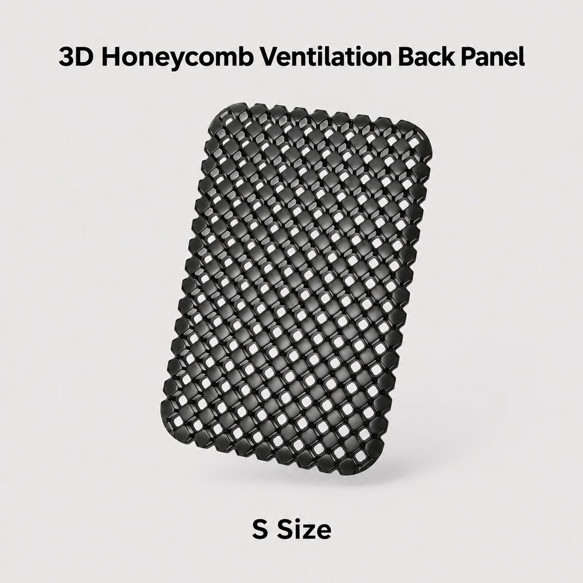 S size black 3D honeycomb backpack ventilation back panel main