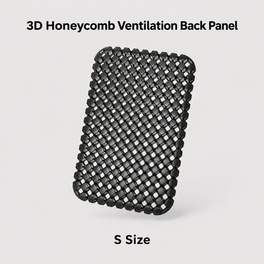 S size black 3D honeycomb backpack ventilation back panel main