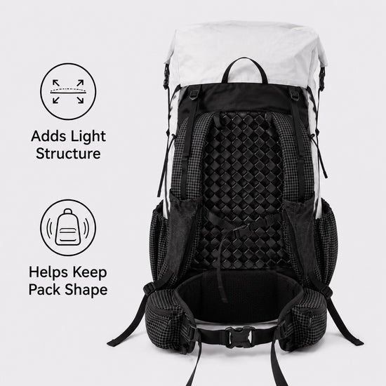 S size black 3D honeycomb backpack ventilation back panel structure