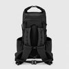 Back view of OCE GEAR 55L roll-top backpack with padded shoulder straps and hip belt