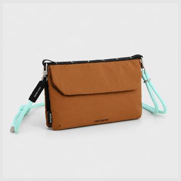 OCE GEAR Trail Orange crossbody organizer bag with detachable mint rope strap
