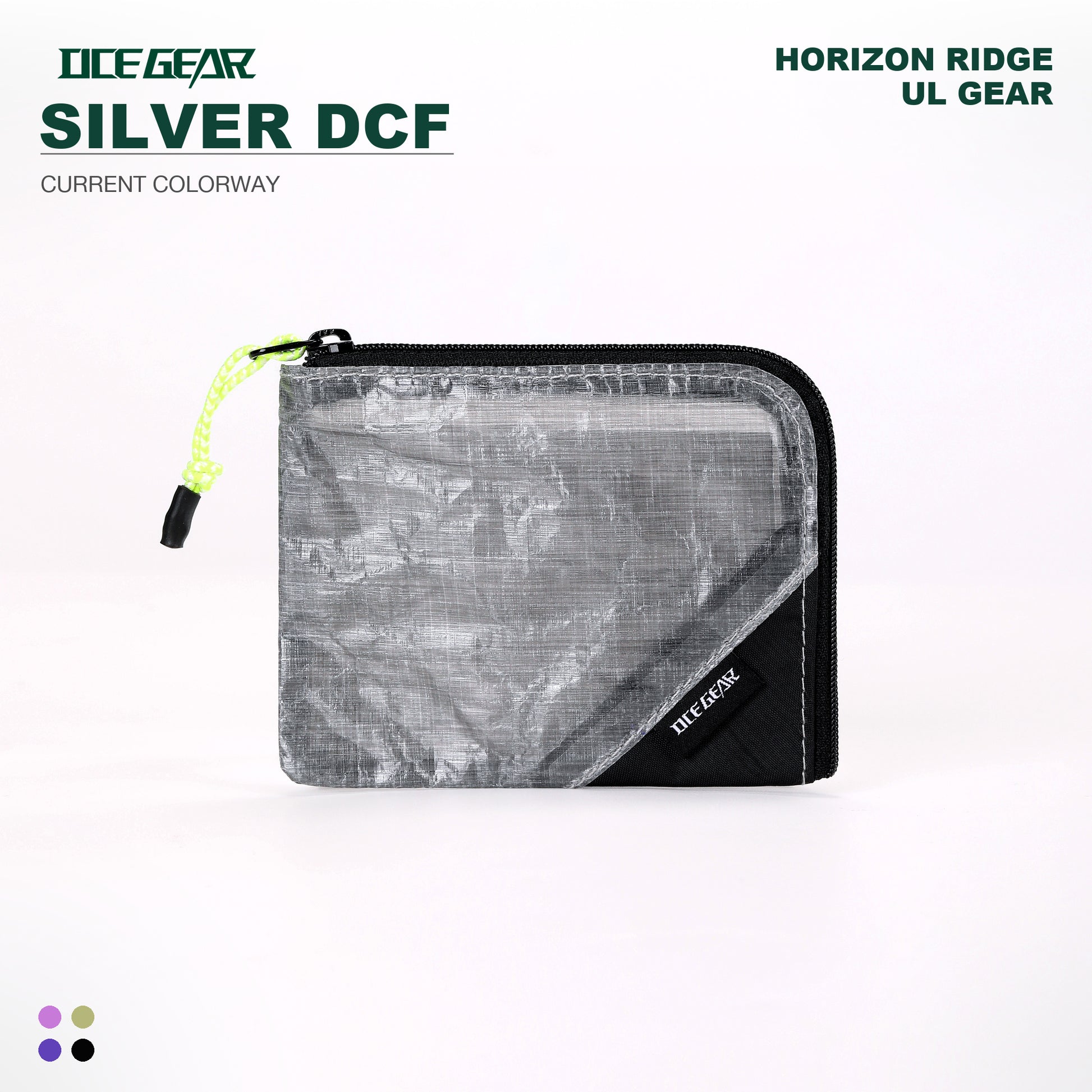 OCE GEAR Dyneema DCF1.0 ultralight wallet black grey color reference