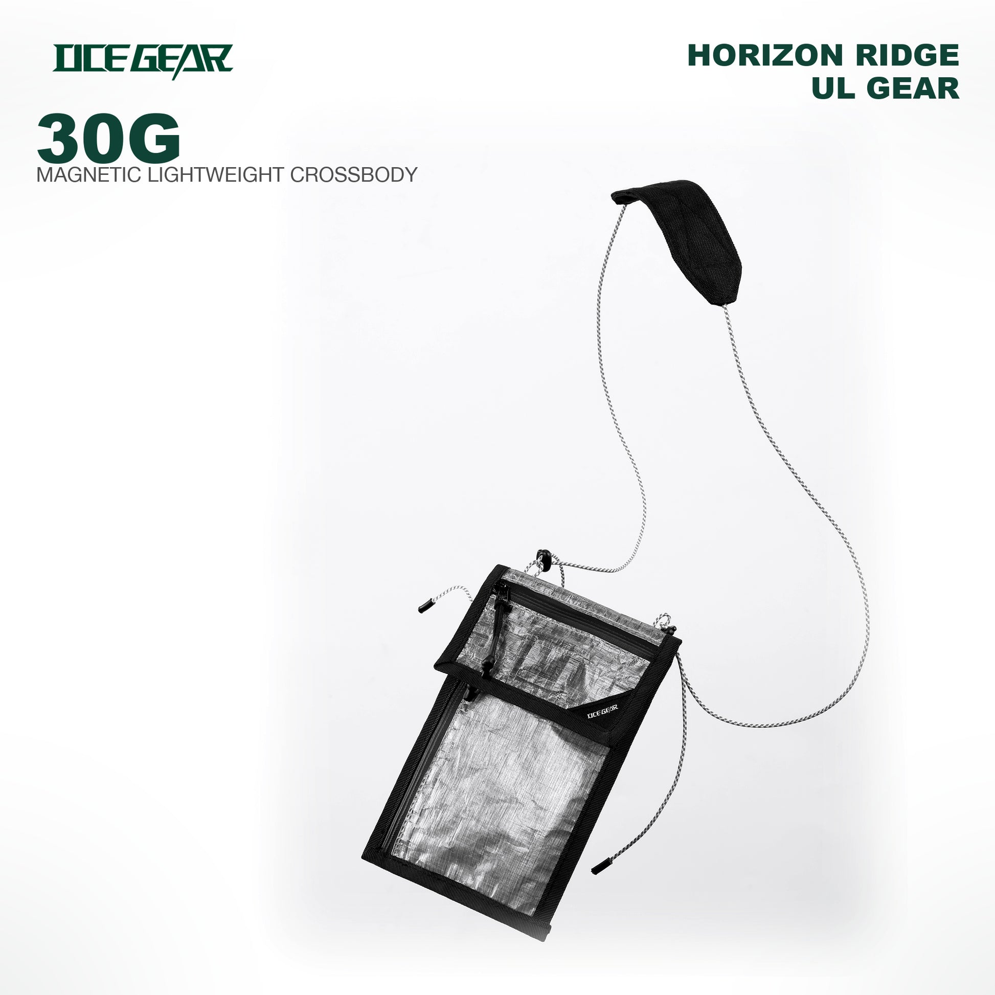 30g Dyneema Composite Fabric crossbody passport phone pouch by OCE GEAR