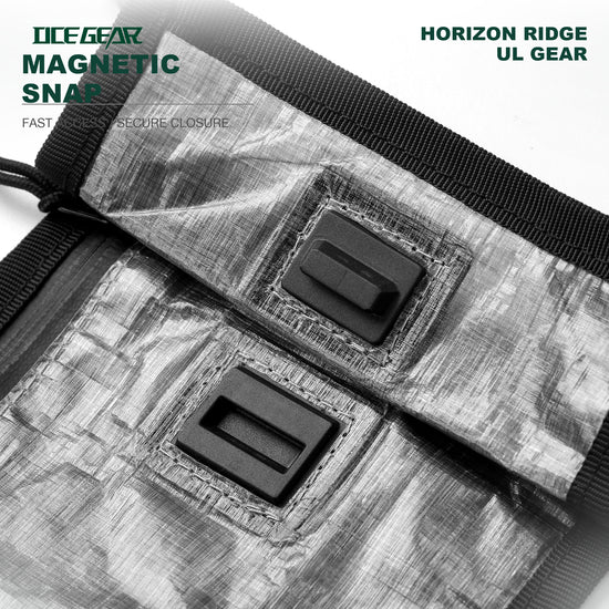 OCE GEAR Dyneema DCF1.6 crossbody phone bag magnetic closure detail