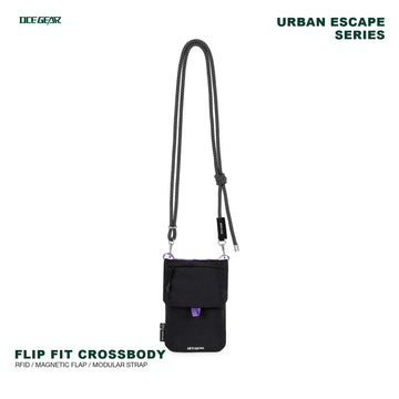 OCE GEAR Flip Fit RFID crossbody phone bag in black