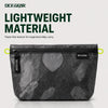 OCE GEAR storage pouch showing dark topographic paper-like textured material