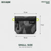 OCE GEAR small lightweight storage pouch showing 12 cm top width, 10 cm bottom width, 9 cm height and 12 g weight