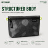 OCE GEAR storage pouch standing upright with boxed bottom structure