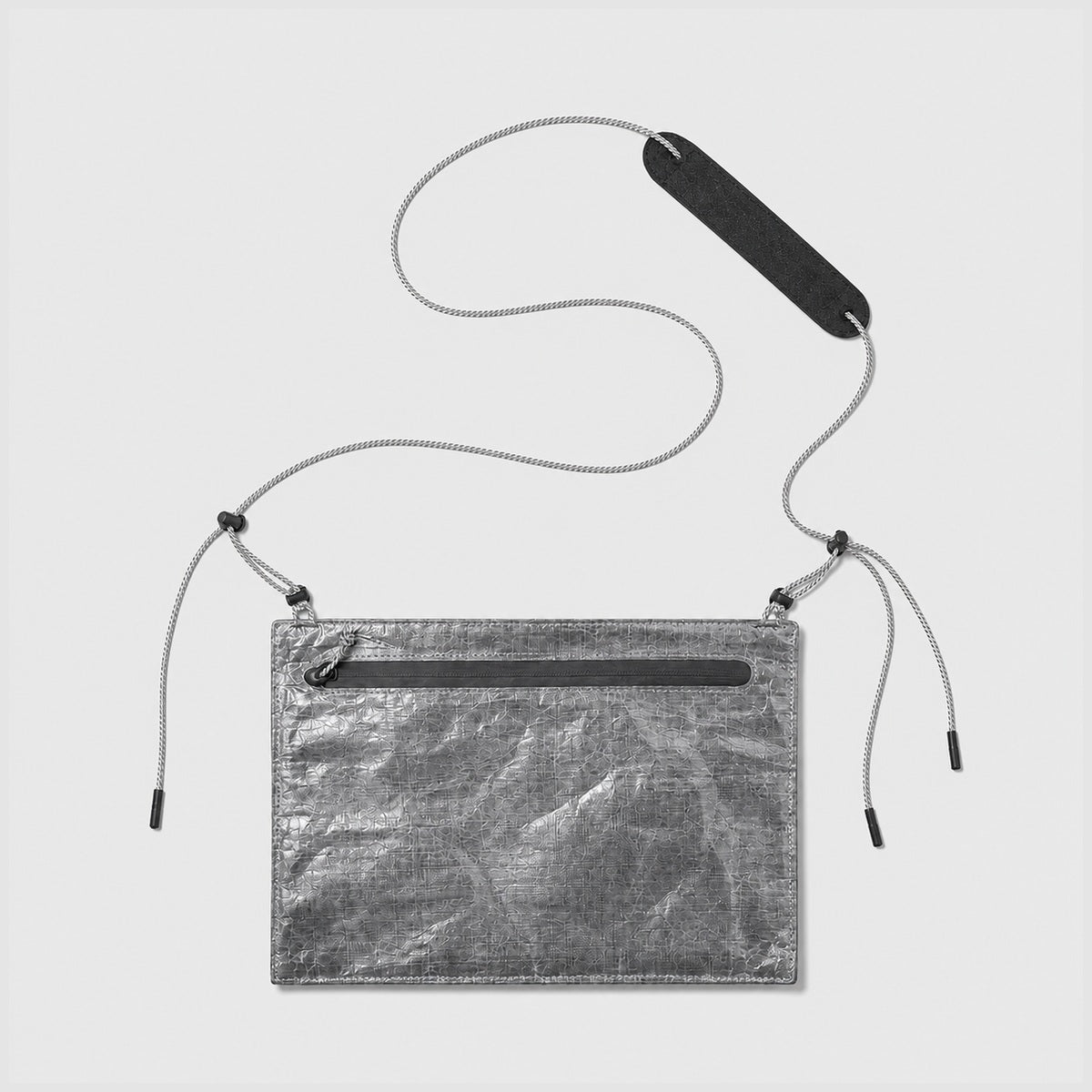 Silver Gray OCE GEAR Dyneema crossbody pouch with removable strap