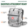 OCE GEAR first aid pouch attached to a compatible backpack setup using side loops