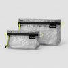 OCE GEAR OG-2511 and OG-2512 ultralight Dyneema flat pouch set in Silver Gray
