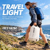 OCE GEAR compression storage bag carried on a coastal hiking trail