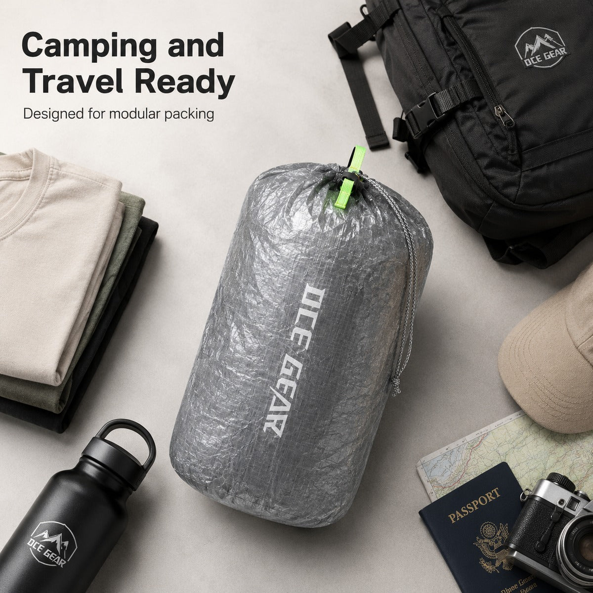 Medium Dyneema stuff sack for camping and travel