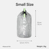 Small Dyneema stuff sack size guide 23 by 12 cm