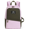 Lavender Pink and Olive multi-function backpack front view with OCE GEAR logo patch