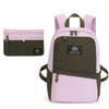 OCE GEAR Urban Escape backpack in Lavender Pink and Olive with matching organizer pouch