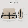 OCE GEAR crossbody messenger bag size guide showing 30 by 25 by 8 cm dimensions