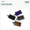 Four color X-Pac EDC mini wallet in black purple coyote brown and olive green