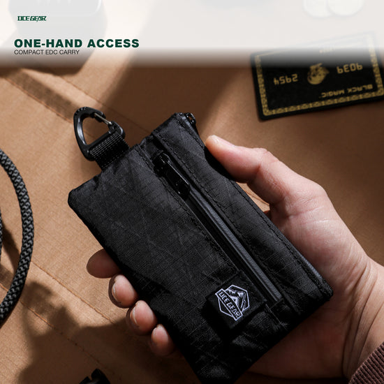 OCE GEAR compact EDC wallet for cards coins cash and keys one hand access