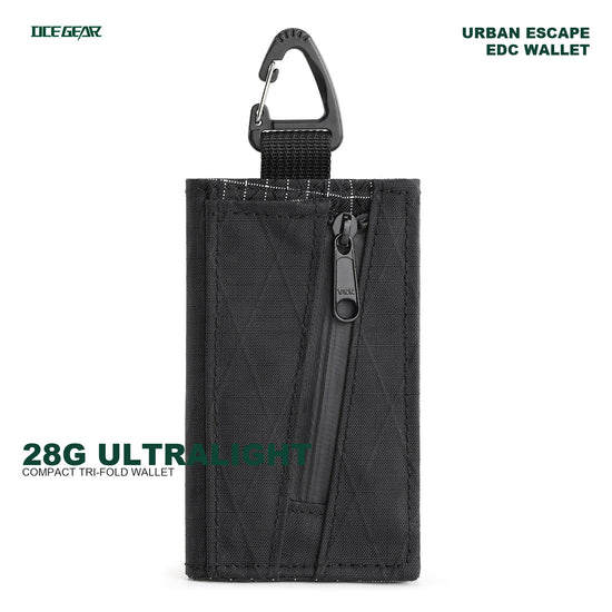 OCE GEAR 28g X-Pac EDC wallet with YKK waterproof zipper