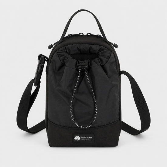 750ml water bottle crossbody bag with adjustable drawcord sleeve