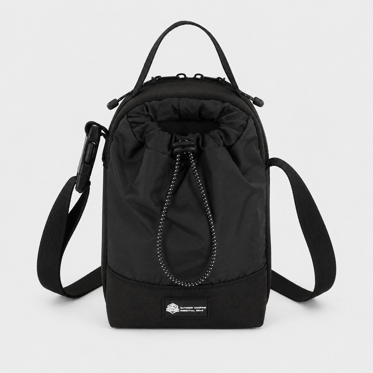 750ml water bottle crossbody bag with adjustable drawcord sleeve