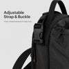 Adjustable strap and quick-release buckle on bottle sling bag