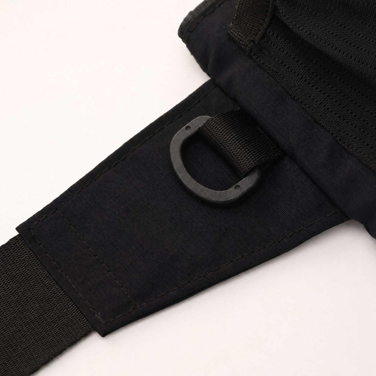 Side attachment ring detail on OCE GEAR bottle waist pack