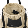 Large capacity drawstring tote main compartment with inner pocket