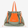 OCE GEAR packable drawstring tote bag sage green orange