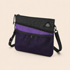 Black purple OCE GEAR lightweight sacoche shoulder bag angled view