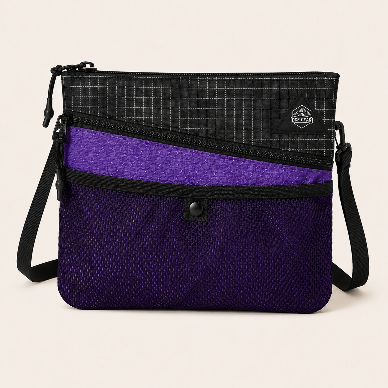 OCE GEAR 100g lightweight sacoche shoulder bag black purple