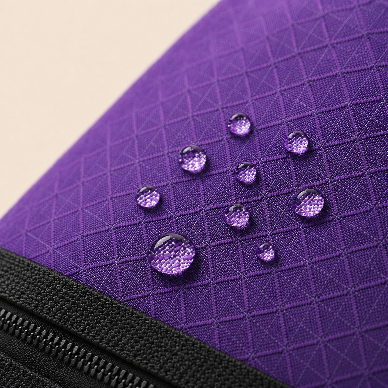 Water repellent nylon fabric detail on lightweight sacoche shoulder bag