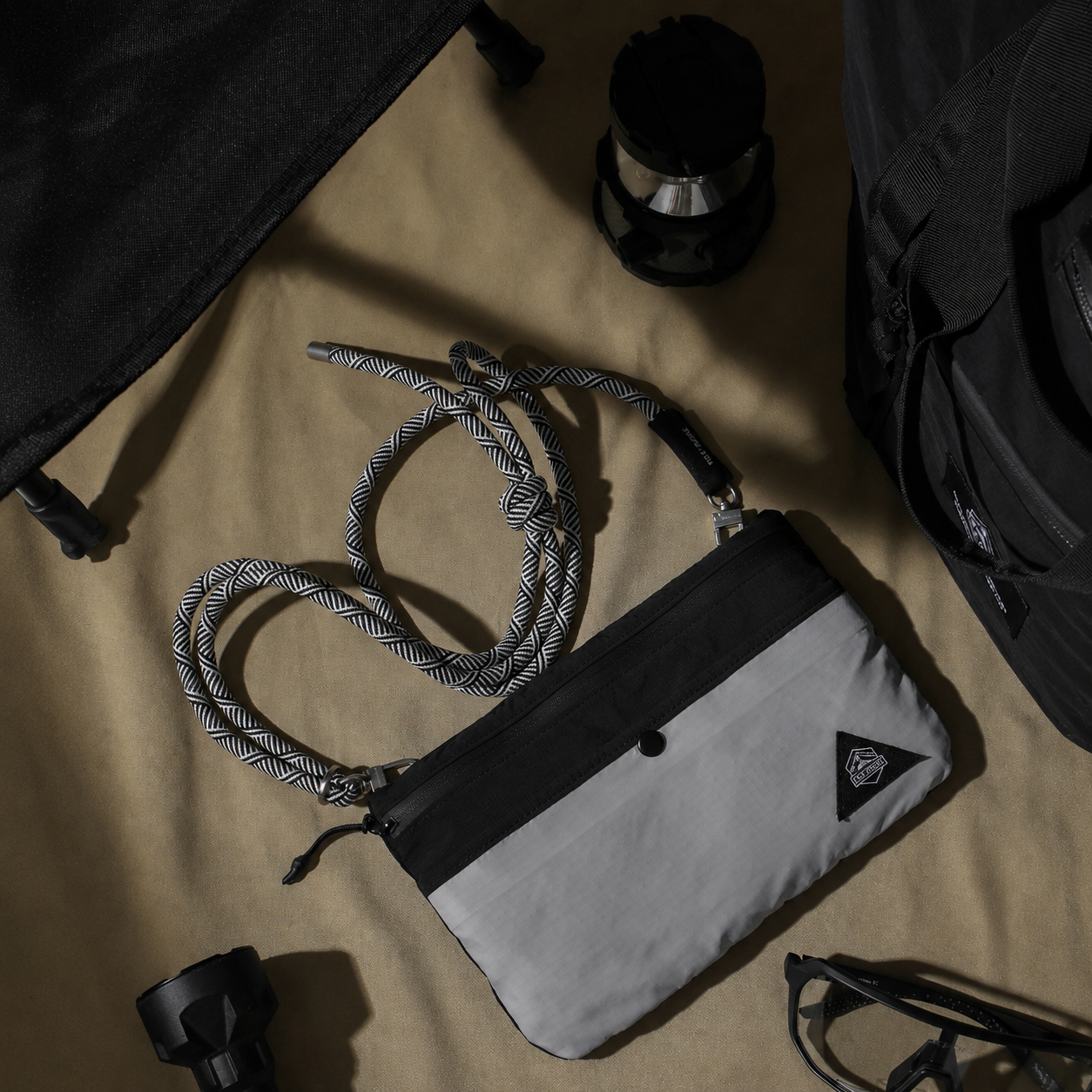 Detachable mini pouch with shoulder cord for passport and phone