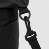 Detachable padded shoulder strap quick release clip close-up