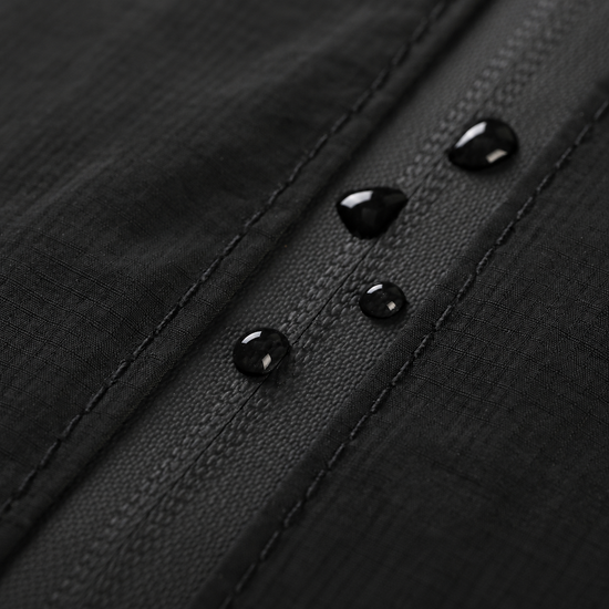 Water repellent nylon ripstop fabric close-up on travel tote bag