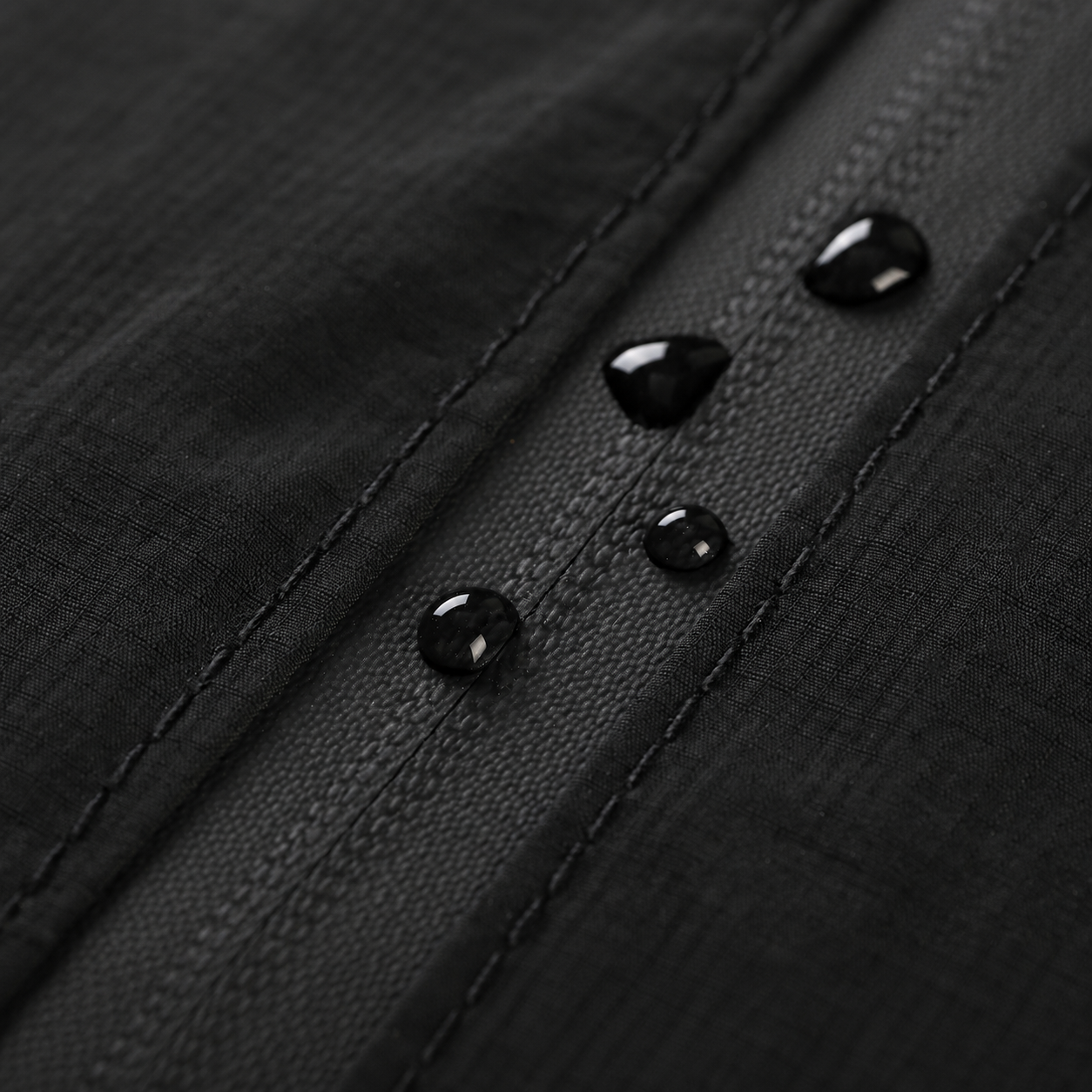Water repellent nylon ripstop fabric close-up on travel tote bag