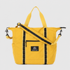 Yellow folding travel bag with passport mini pouch