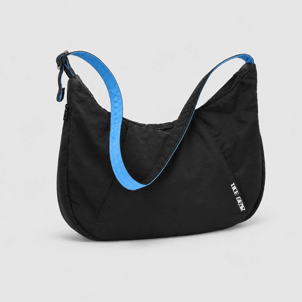 OCE GEAR expandable nylon crescent shoulder bag black blue