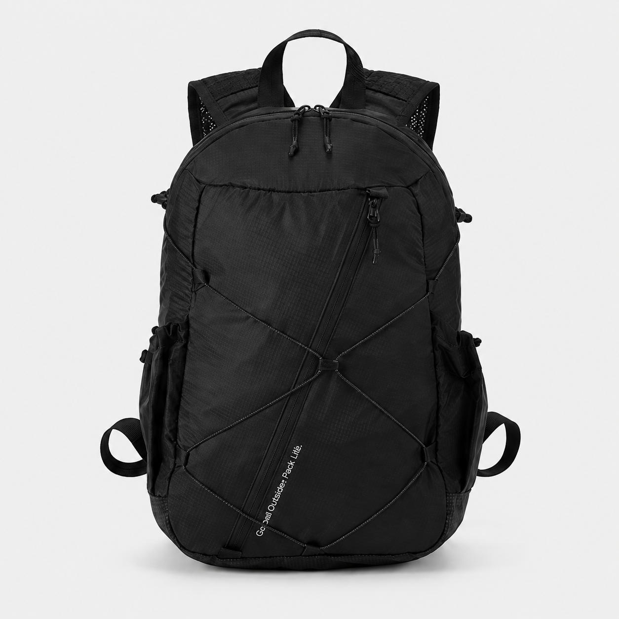 OCE GEAR 18L FIBERMAX44 lightweight outdoor backpack black SKU front view