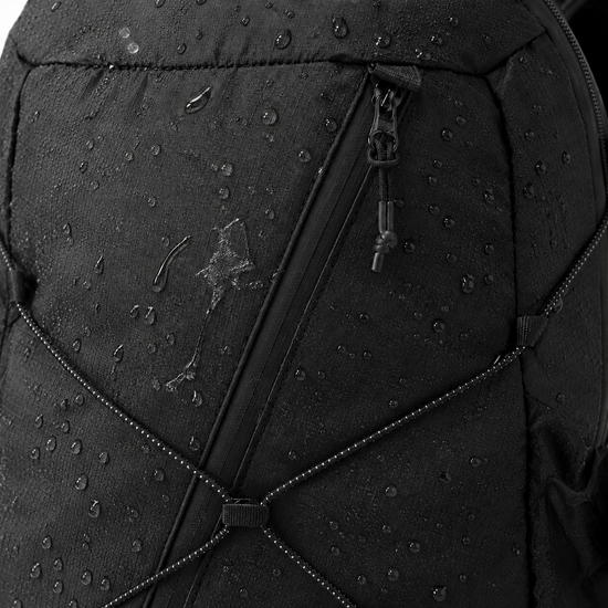 Water-repellent lightweight nylon backpack fabric with water droplets